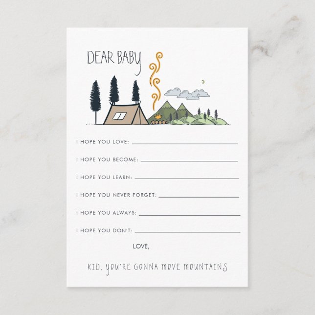 Desejos para Cartão de Aconselhamento para Bebês | (Frente)