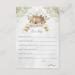 Desejos para Cartão de Aconselhamento para Bebês |