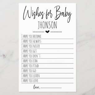 Desejos Para Cartão De Bebê