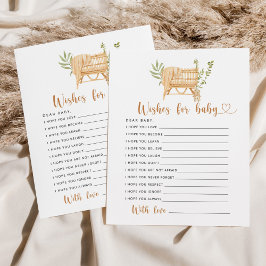Desejos para cartão de bebê
