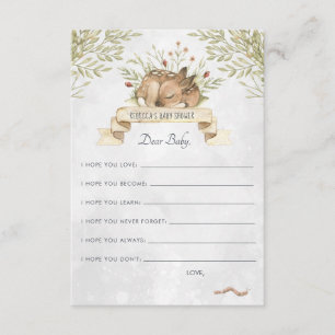 Desejos para cervos da floresta do cartão   do