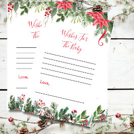 Desejos para chá de fraldas de natal de inverno