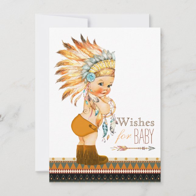 Desejos para Chá de fraldas infantil selvagem e gr (Frente)