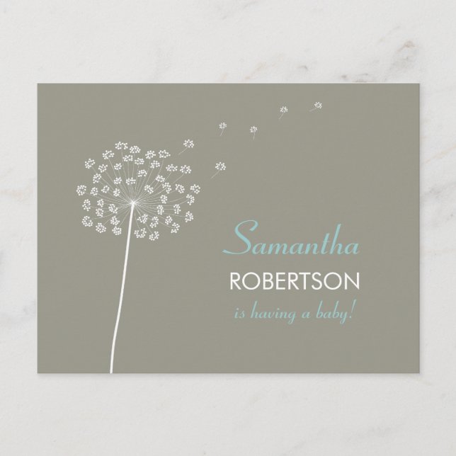 Desejos para convite de cartão postal de Chá de fr (Frente)