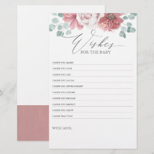 Desejos para o Bebê - Jogo Divertido do Chá de fra