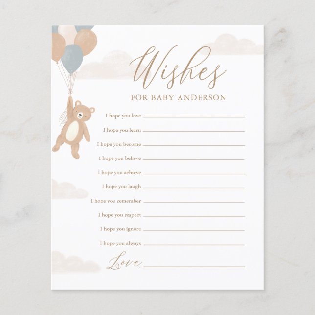 Desejos para o bebê que podemos esperar Chá de fra (Frente)