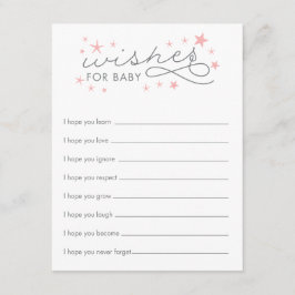 Desejos para o Cartão de Jogo de Chá de fraldas Ba