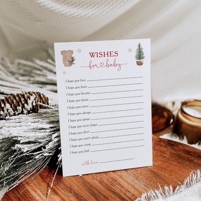 Desejos para o Jogo de Chá de fraldas de Natal de  (Criador carregado)