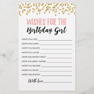 Desejos para o jogo de Festa de aniversário de Ani