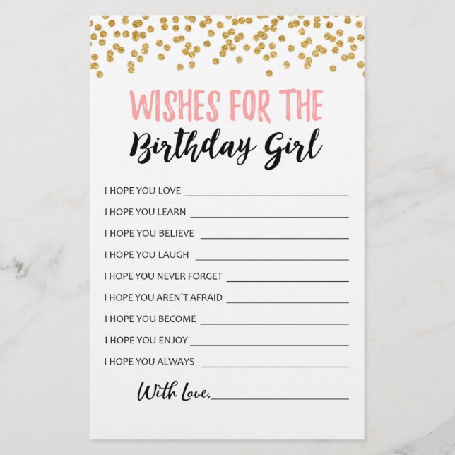 Desejos para o jogo de Festa de aniversário de Ani (Frente)