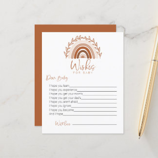 Desejos por Cartão de Bebê, Jogo Arco-Íris Boho