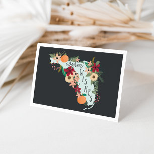 Desejos Quentes do Cartão de Nota Ilustrado da Fló