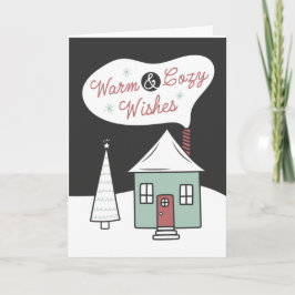 Desejos Quentes e Aconchegantes Cartão de Natal de