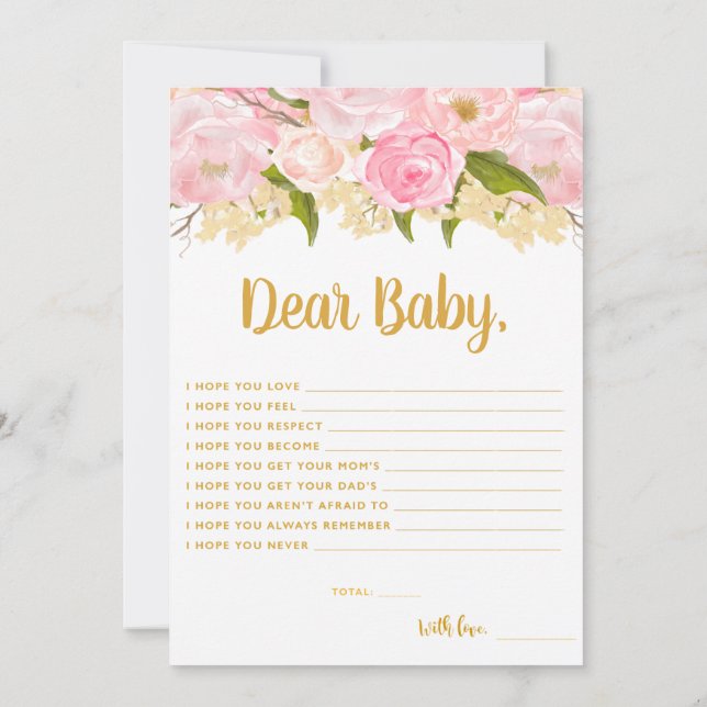 Desejos Rosa E Dourados Para Cartões De Aconselham (Verso)