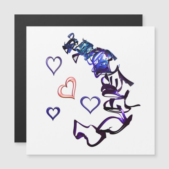 Desencadear Meu Cartaz Magnético Do Coração (Frente/Verso)