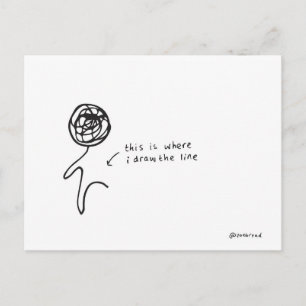desenhar do cartão postal de linha