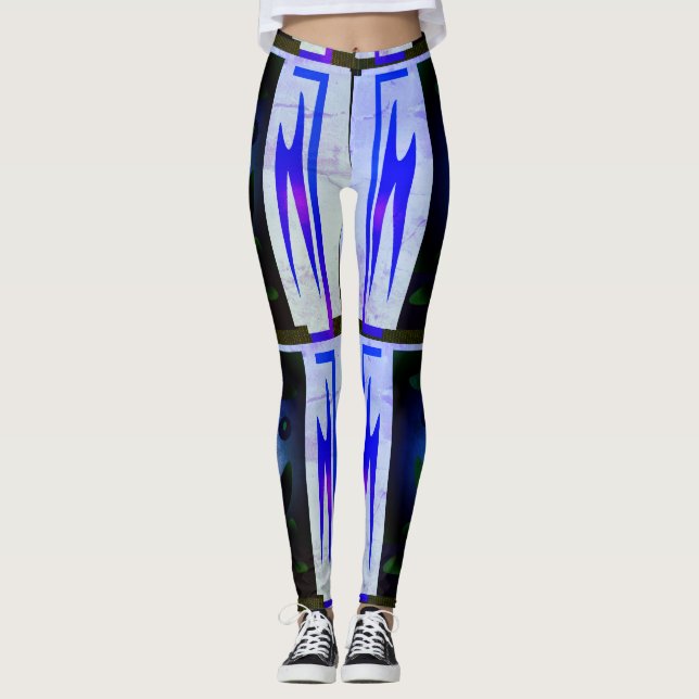 DESENHAR MODERN, abstrato, com leggings de mosaico (Frente)