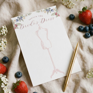 Desenhe o Vestido da Noiva Jogo de Chuveiro de Noi