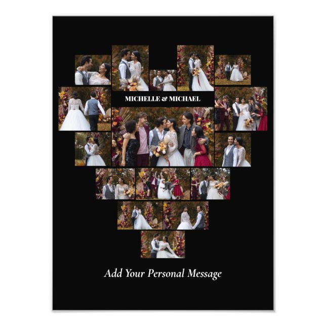 Desenhe Seu Próprio Colagem de Fotos em Forma de C (Frente)