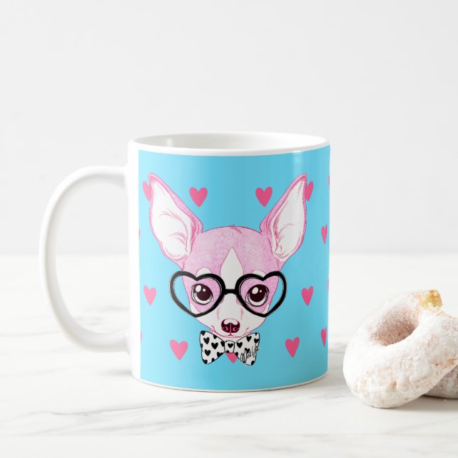 Desenhista caracterizado: Caneca Nerdy adorável do (Com Donut)