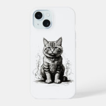 Desenho a Lápis de Gato Fofo