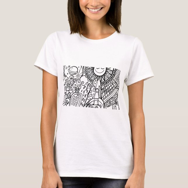 Desenho abstrato- T-Shirt (Frente)