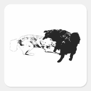 Desenho Animado, Adesivos de Cachorro Energéticos