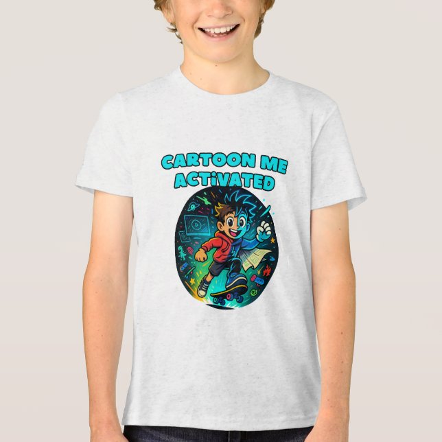 desenho animado diversão crianças camisa (Frente)