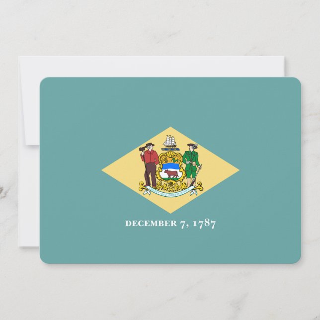 Desenho da Bandeira do Estado de Delaware (Frente)