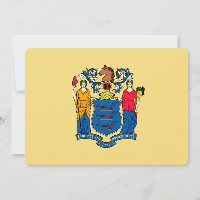 Desenho da Bandeira do Estado de Nova Jersey (Frente)
