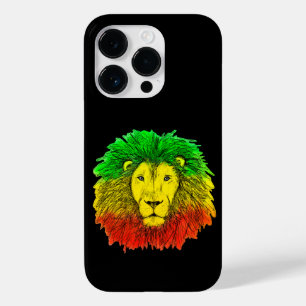 Desenho da cabeça de leão Rasta vermelho amarelo v