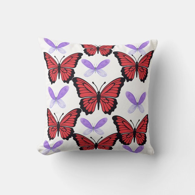Desenho de almofada de borboleta (Frente)