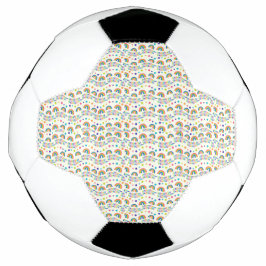 Desenho de bola de futebol mostrando pequeno arco-