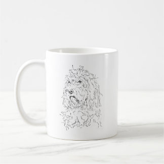 Desenho de cachorro caneca de café Cockapoo