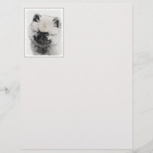 Desenho De Cachorro De Keeshond - Arte De Cachorro