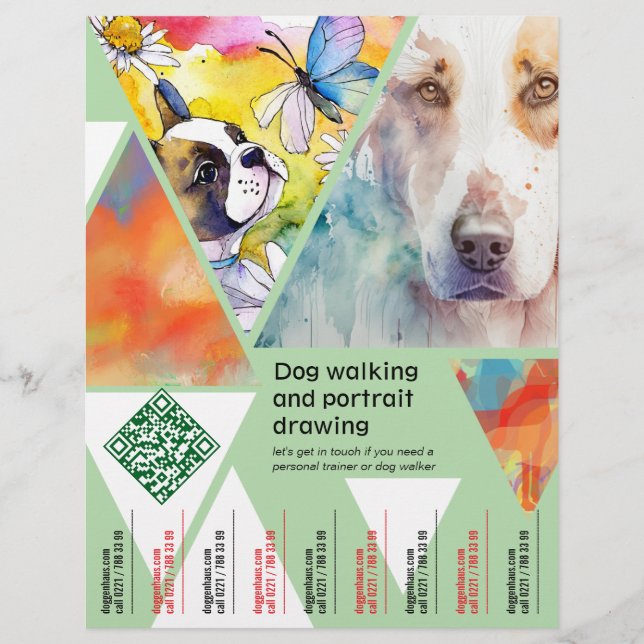 Desenho de cachorro Flyers  (Frente)