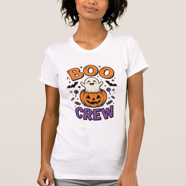 Desenho de Camisa de Halloween de Abóbora Fantasma (Frente)