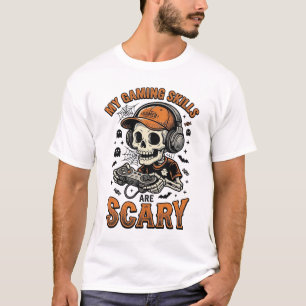 Desenho de Camisa de Halloween Vintage Esqueleto d