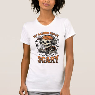 Desenho de Camisa de Halloween Vintage Esqueleto G