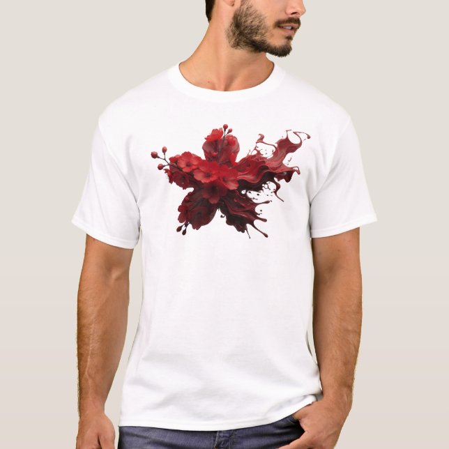 DESENHO DE CAMISA PERSONALIZADO FLOR ABSTRATA 35 (Frente)