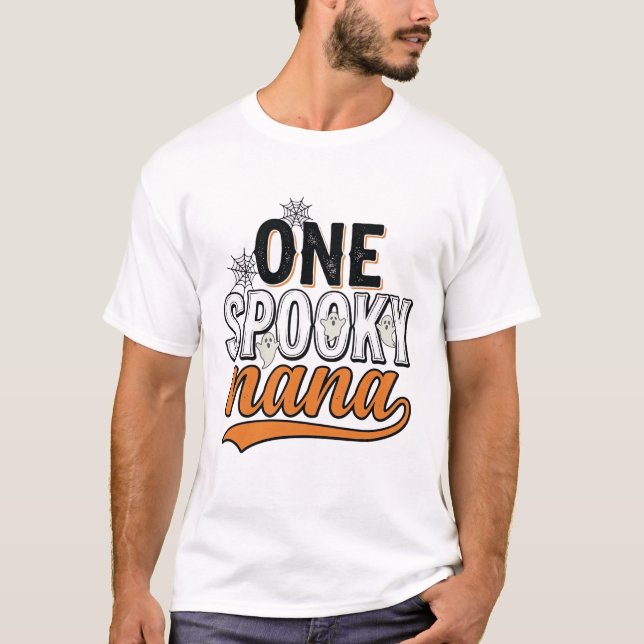 Desenho de Camisa Vintage de Fantasma de Halloween (Frente)