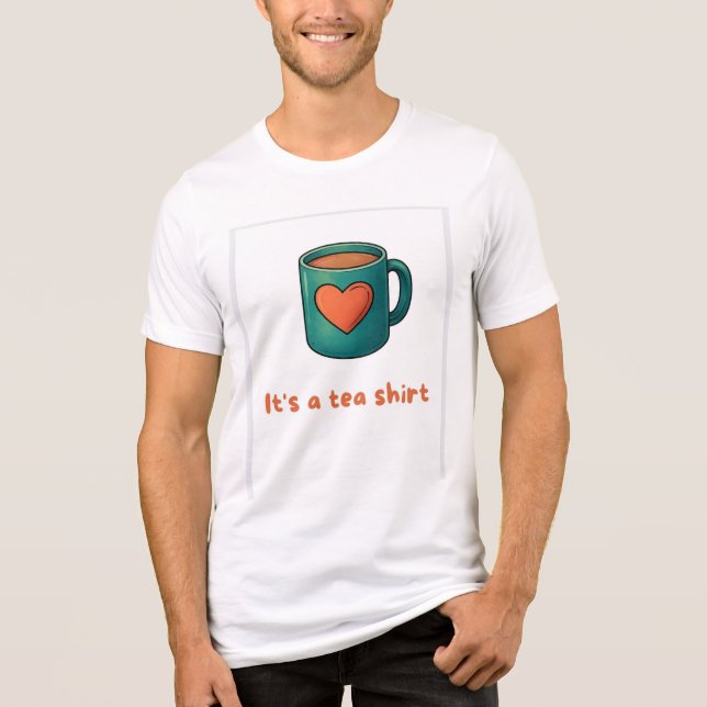 desenho de camiseta com citação para amante de chá (Frente)
