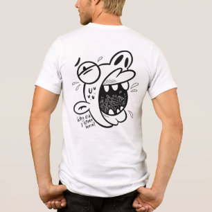 desenho de camiseta com fobia de ansiedade social