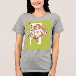 desenho de camiseta com menina bonita