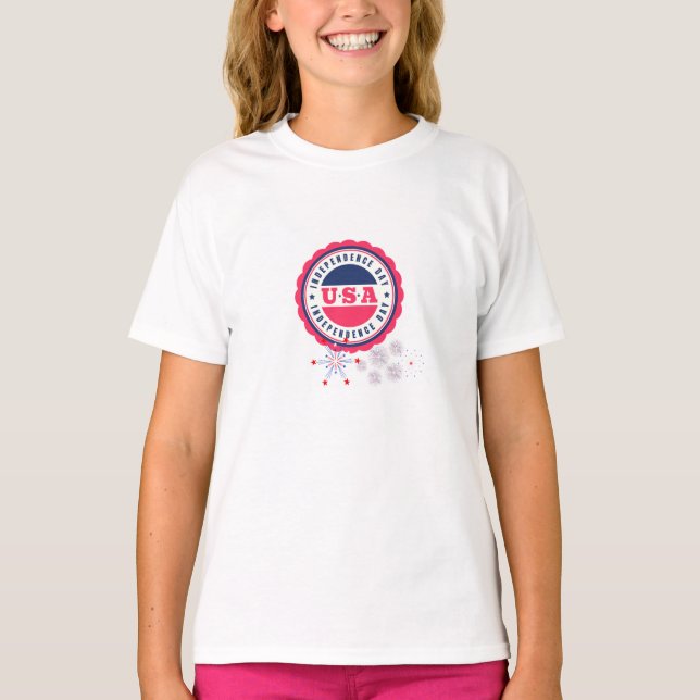 desenho de camiseta do dia da independência dos EU (Frente)