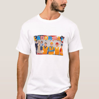 desenho de camiseta do dia do trabalhador