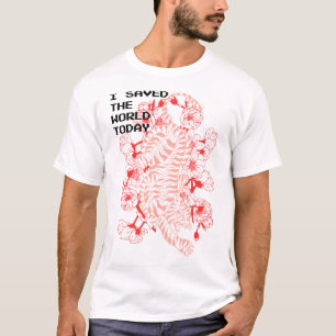 desenho de camiseta do mundo de hoje