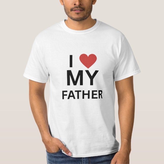 desenho de camiseta Eu amo meu pai (Frente)