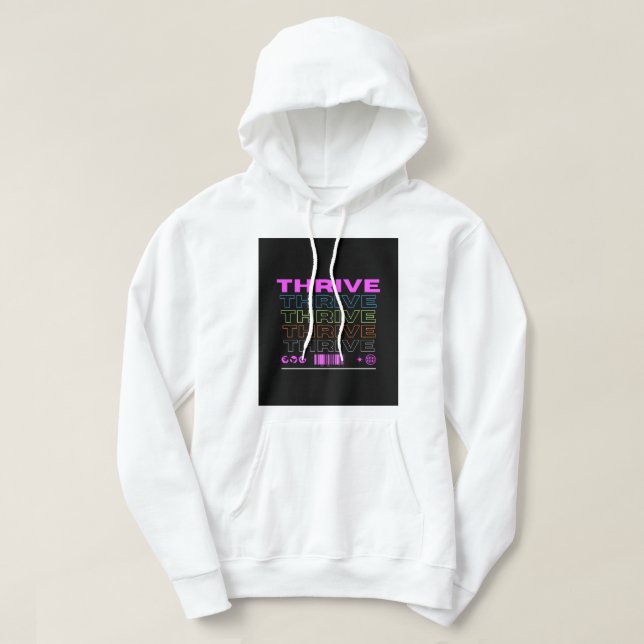 Desenho de camiseta motivacional "Thrive" (Frente do Design)