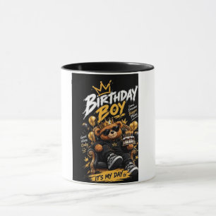 Desenho de Caneca de Urso de Aniversário